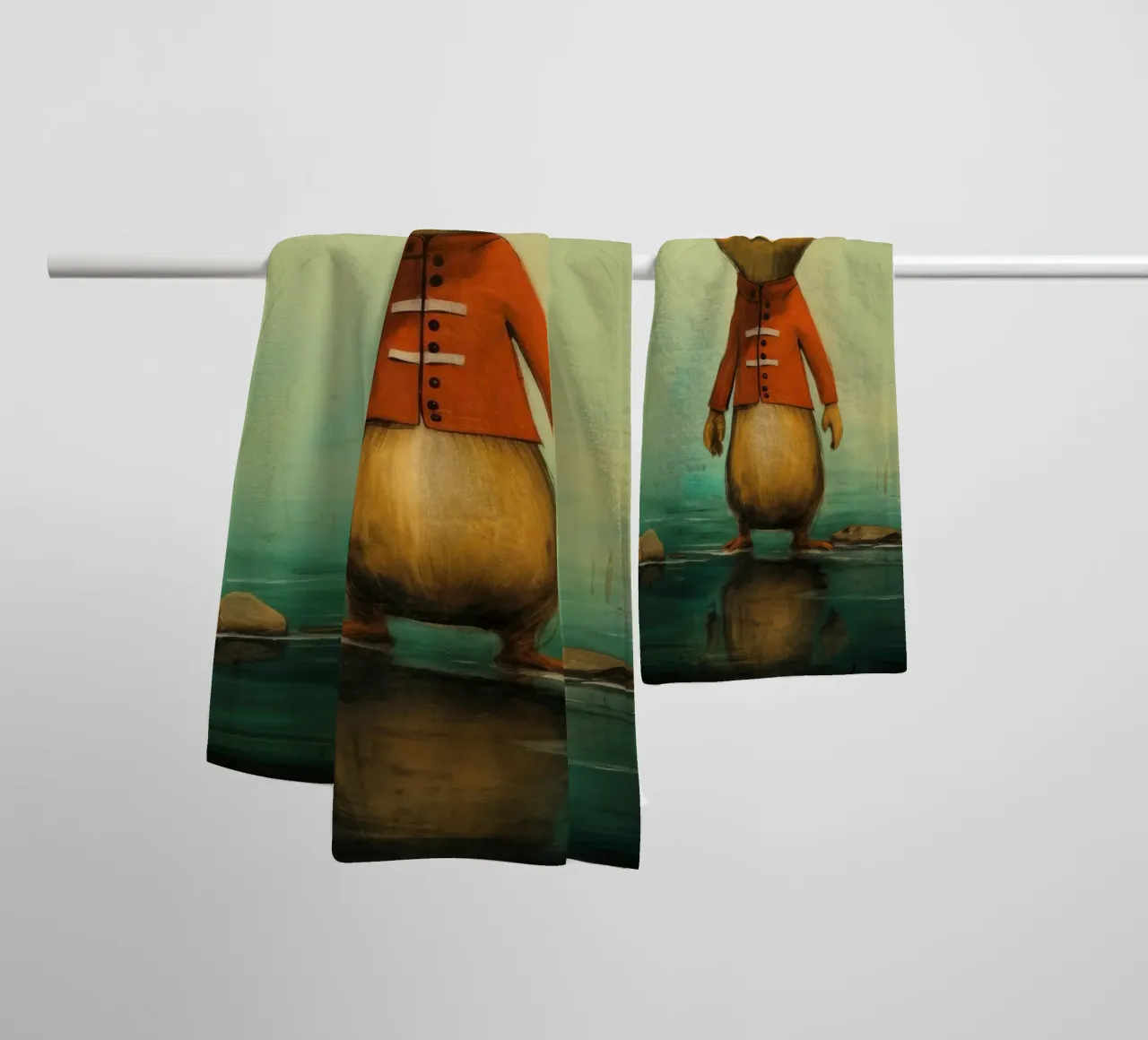Minimal Chipmunk 3 asciugamano da bagno da Minimal Animal Art