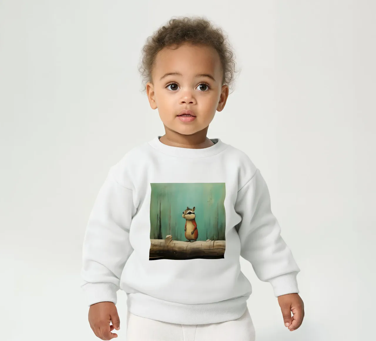 Minimal Chipmunk 1 felpa neonato da Minimal Animal Art