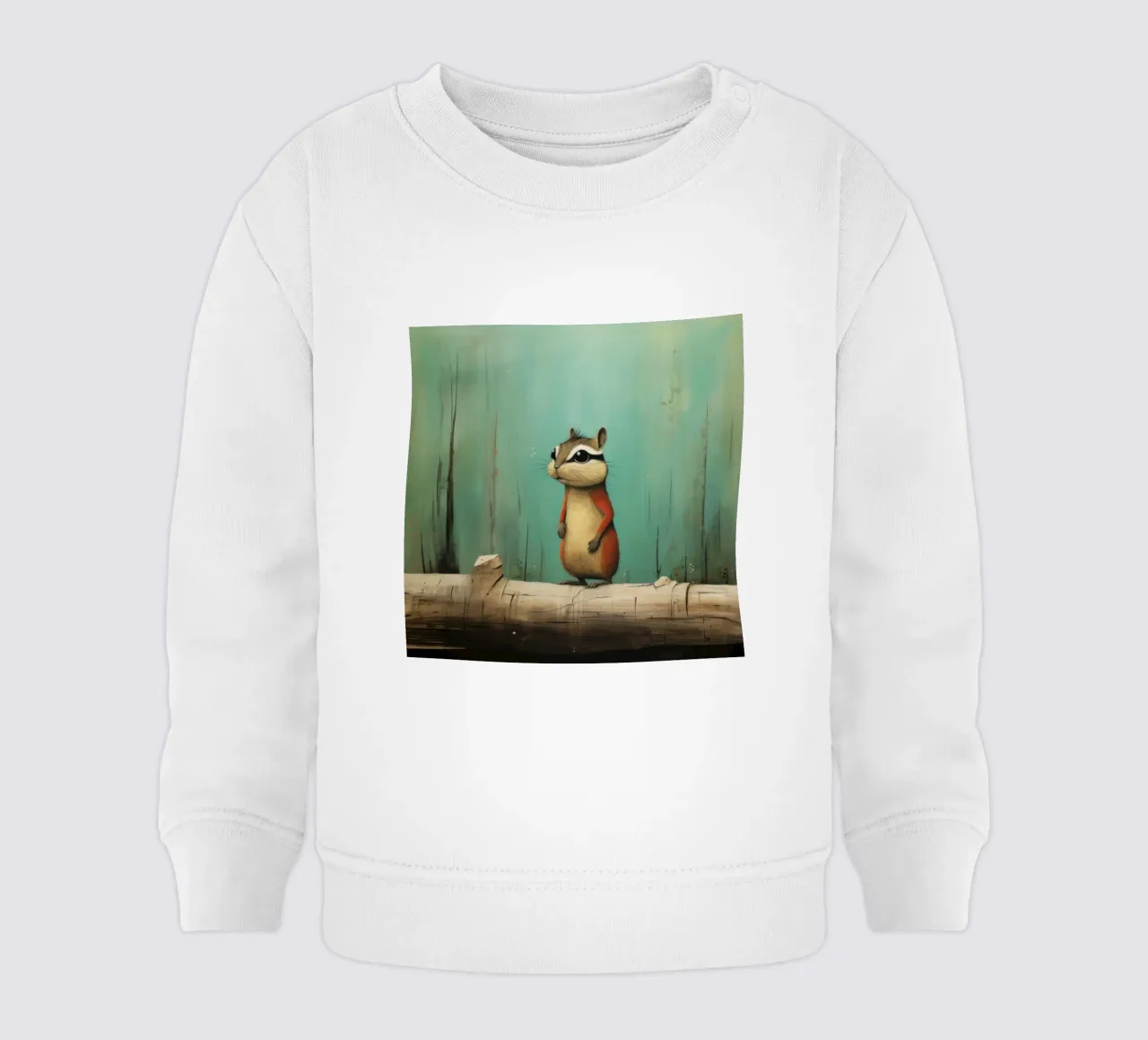 Minimal Chipmunk 1 felpa neonato da Minimal Animal Art