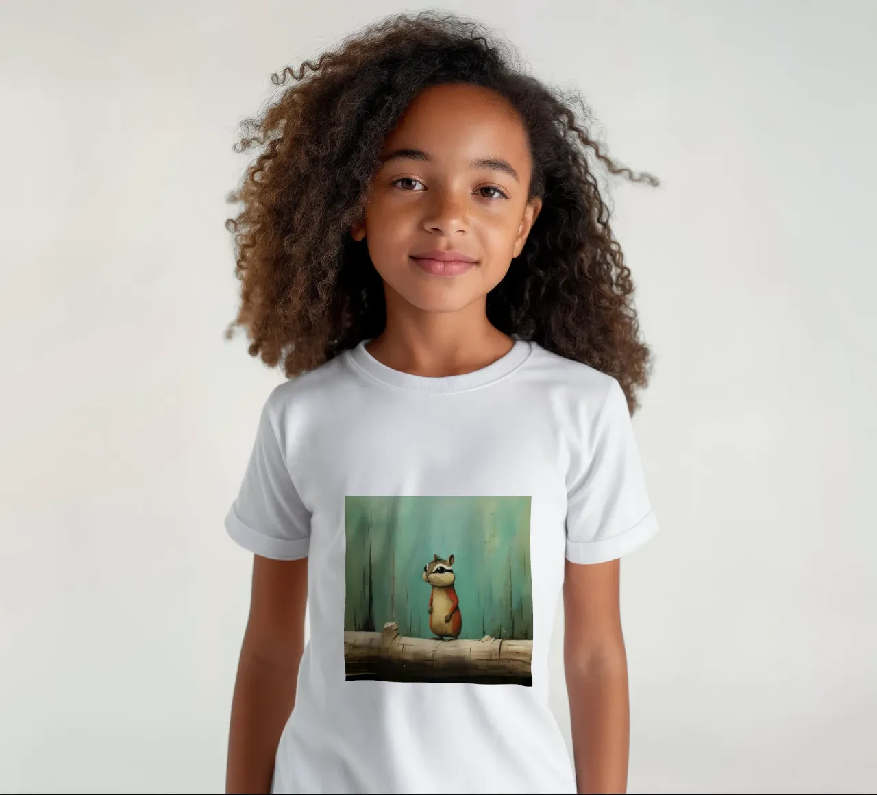 Minimal Chipmunk 1 t-shirt bambini da Minimal Animal Art