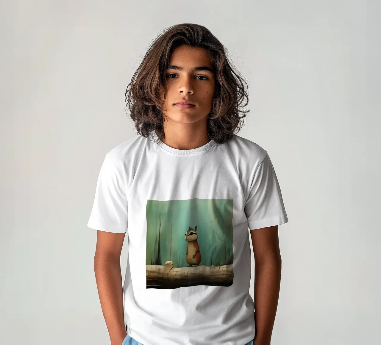 Minimal Chipmunk 1 t-shirt bambini da Minimal Animal Art