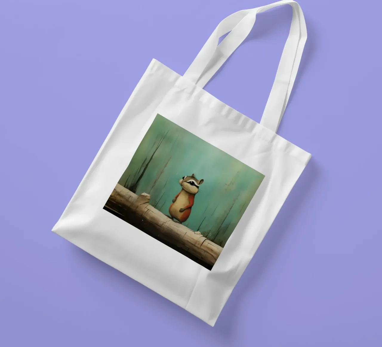 Minimal Chipmunk 1 borsa in juta da Minimal Animal Art