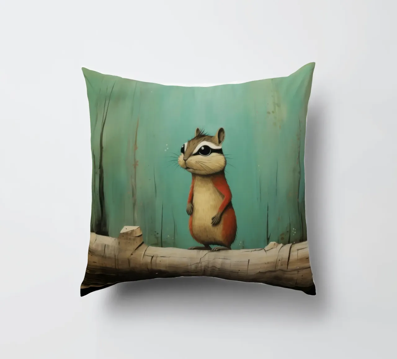 Minimal Chipmunk 1 cuscino da Minimal Animal Art