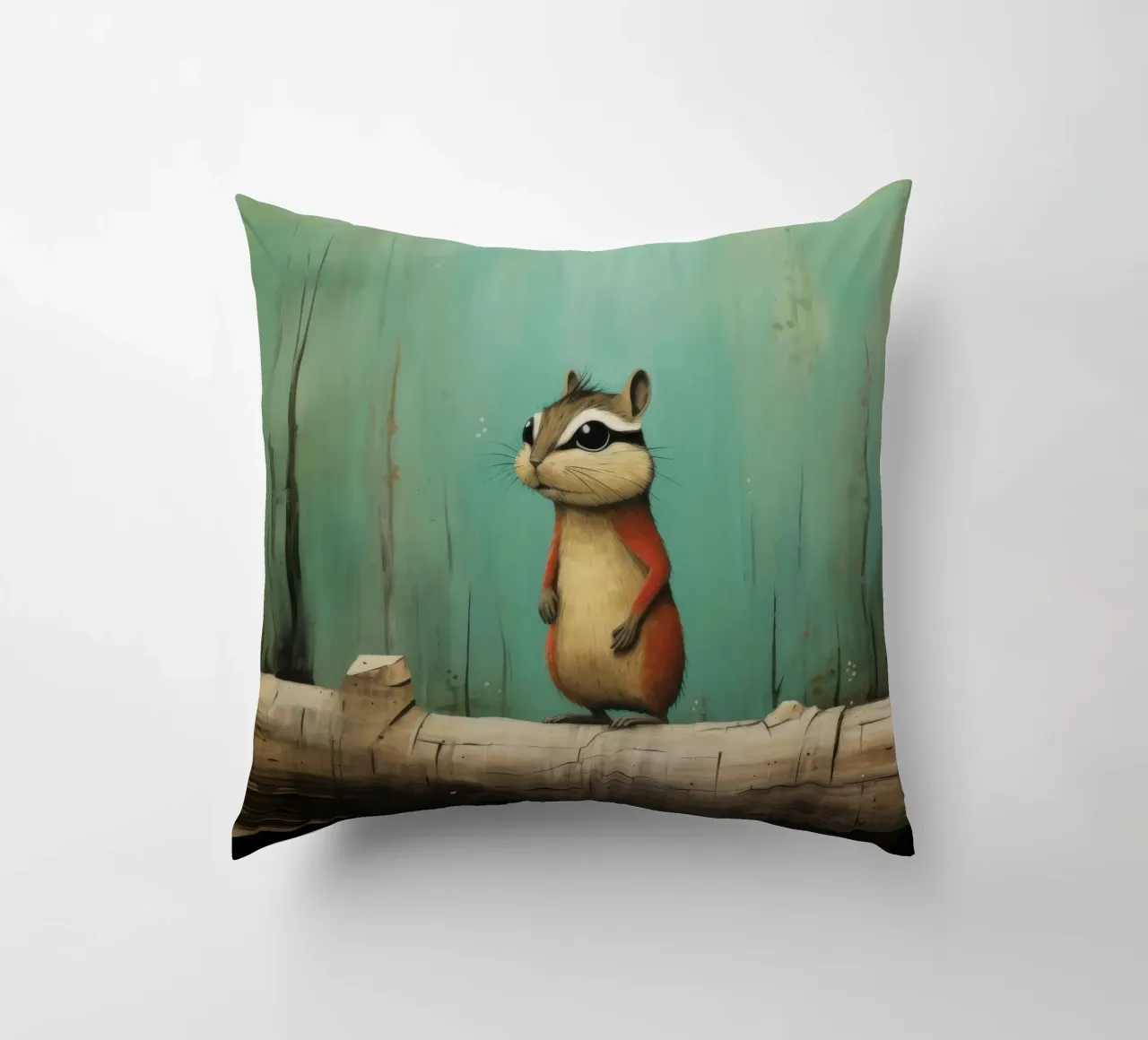 Minimal Chipmunk 1 cuscino da Minimal Animal Art