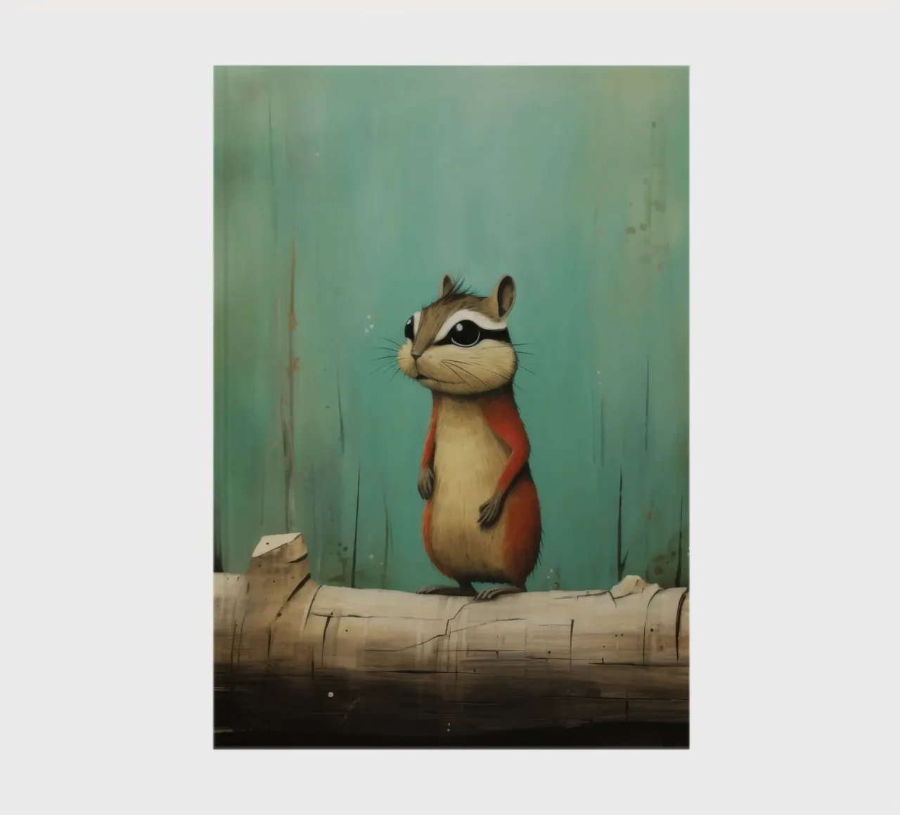 Minimal Chipmunk 1 notebook by Minimal Animal Art