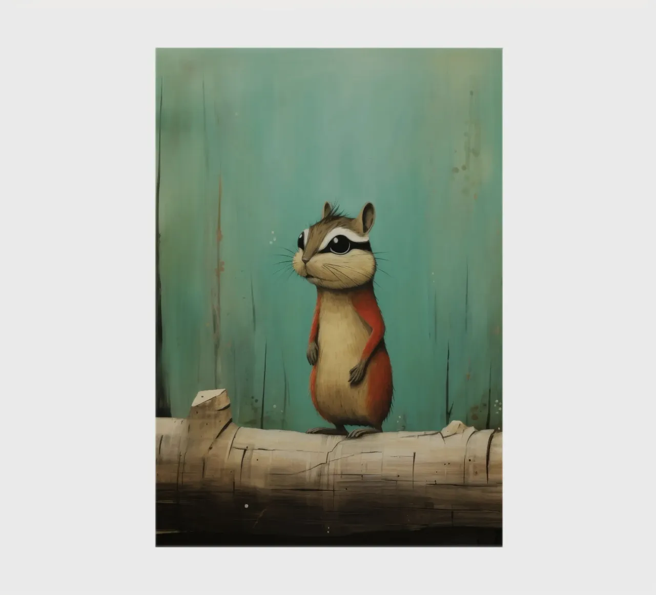 Minimal Chipmunk 1 notebook by Minimal Animal Art