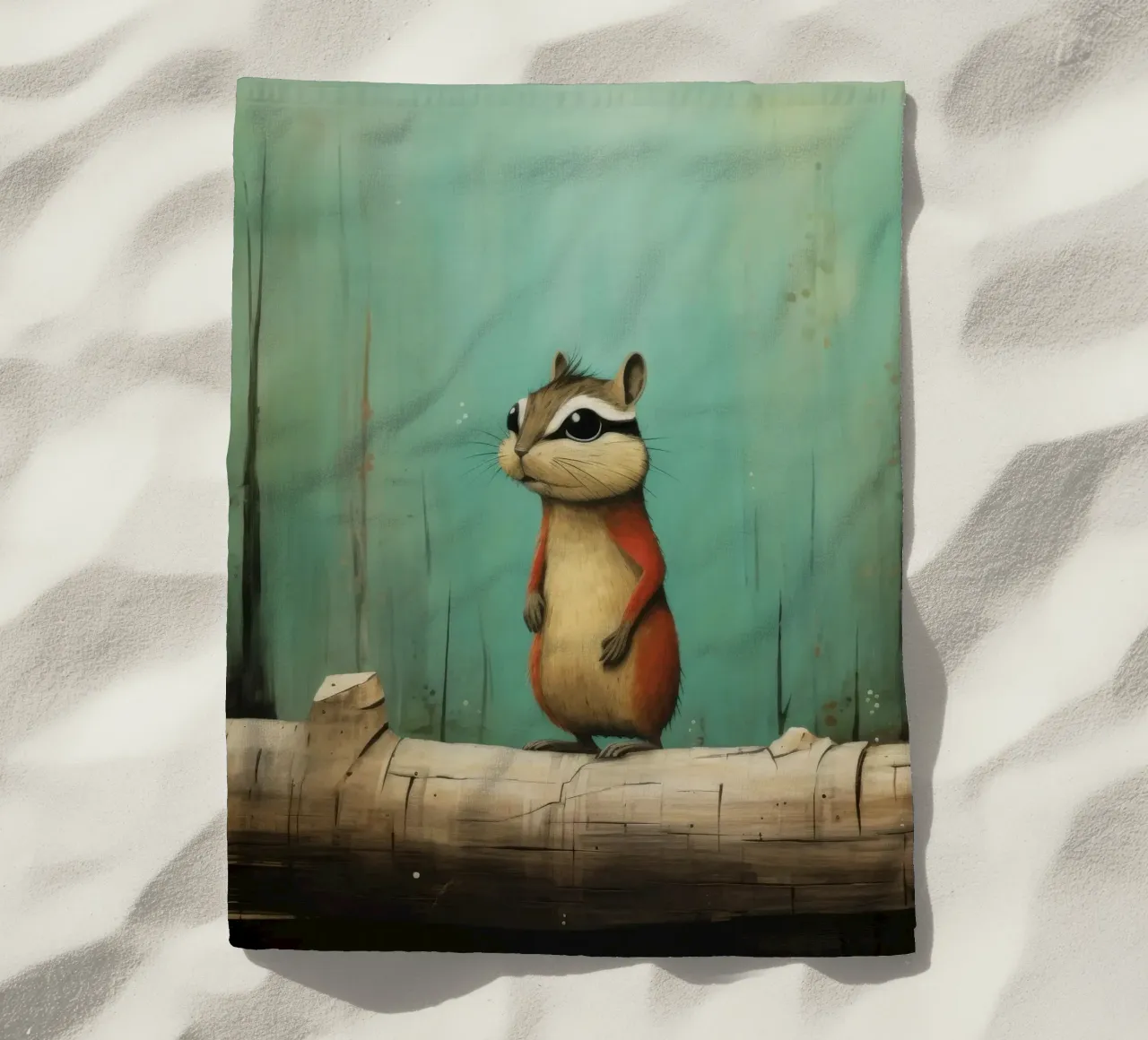 Minimal Chipmunk 1 telo mare da Minimal Animal Art