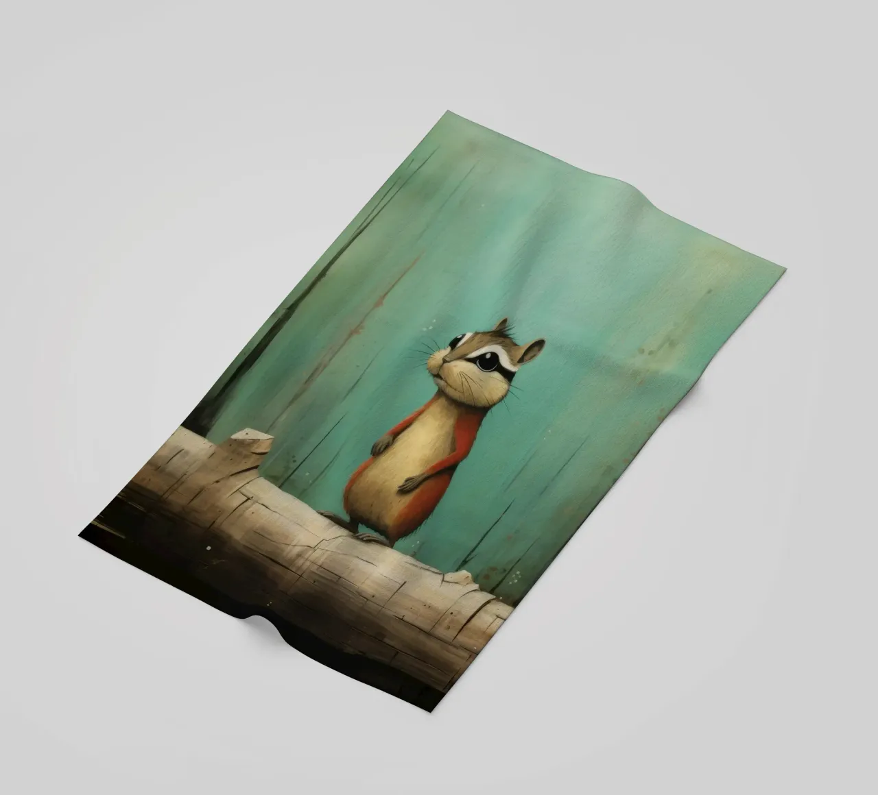 Minimal Chipmunk 1 telo mare da Minimal Animal Art
