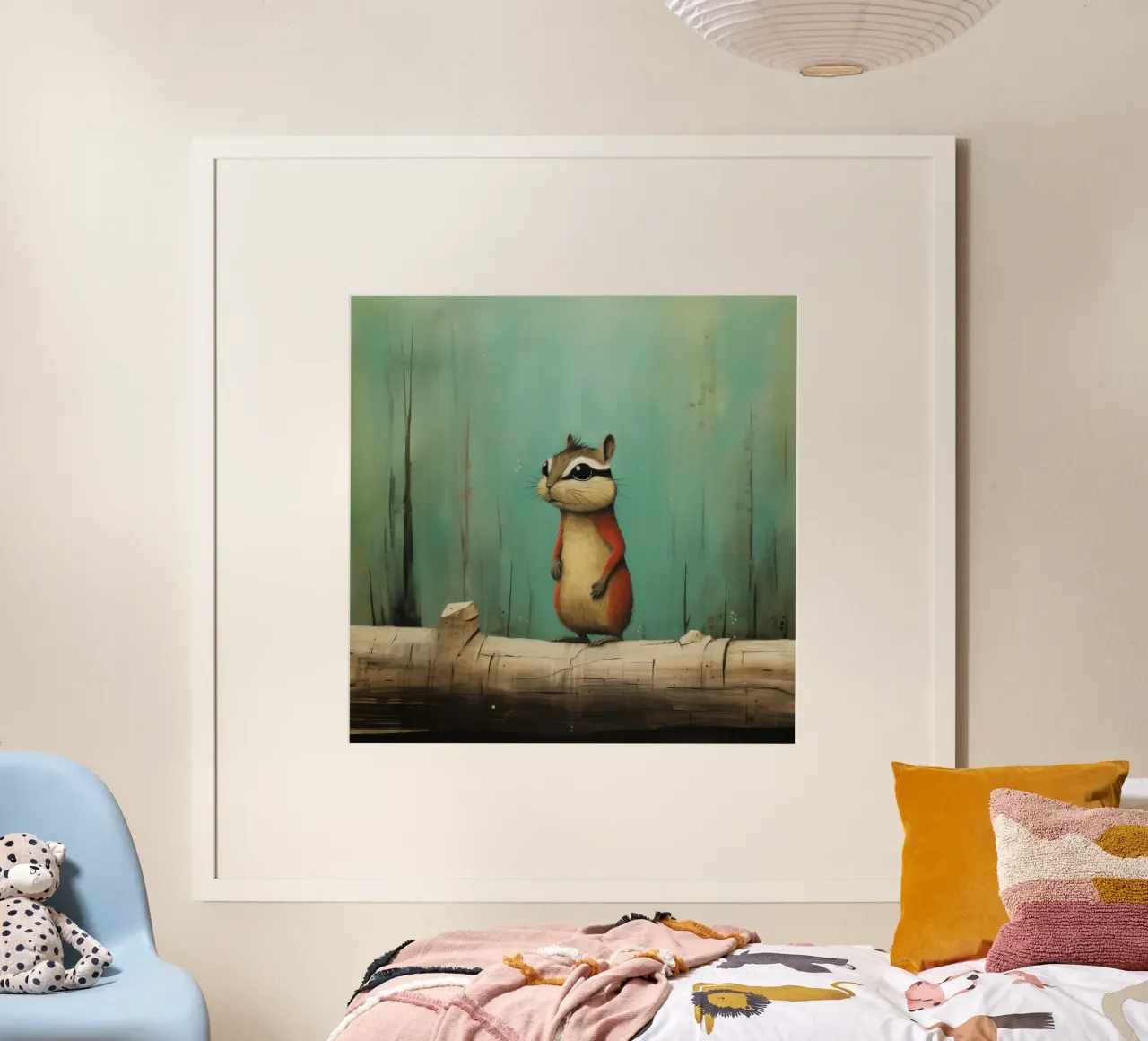 Minimal Chipmunk 1 Poster von Minimal Animal Art