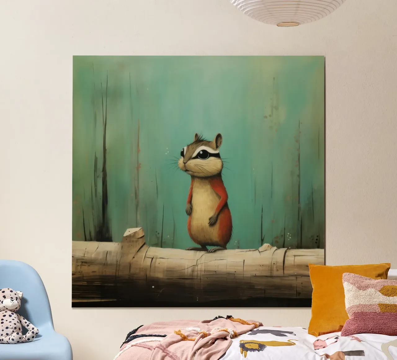 Minimal Chipmunk 1 carta hahnemühle da Minimal Animal Art