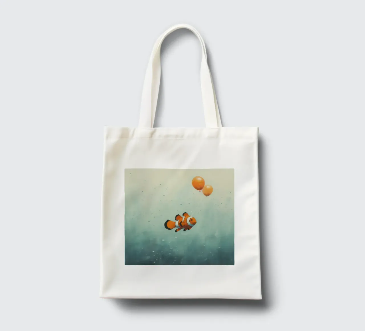 Pesce pagliaccio minimo 2 borsa in juta da Minimal Animal Art