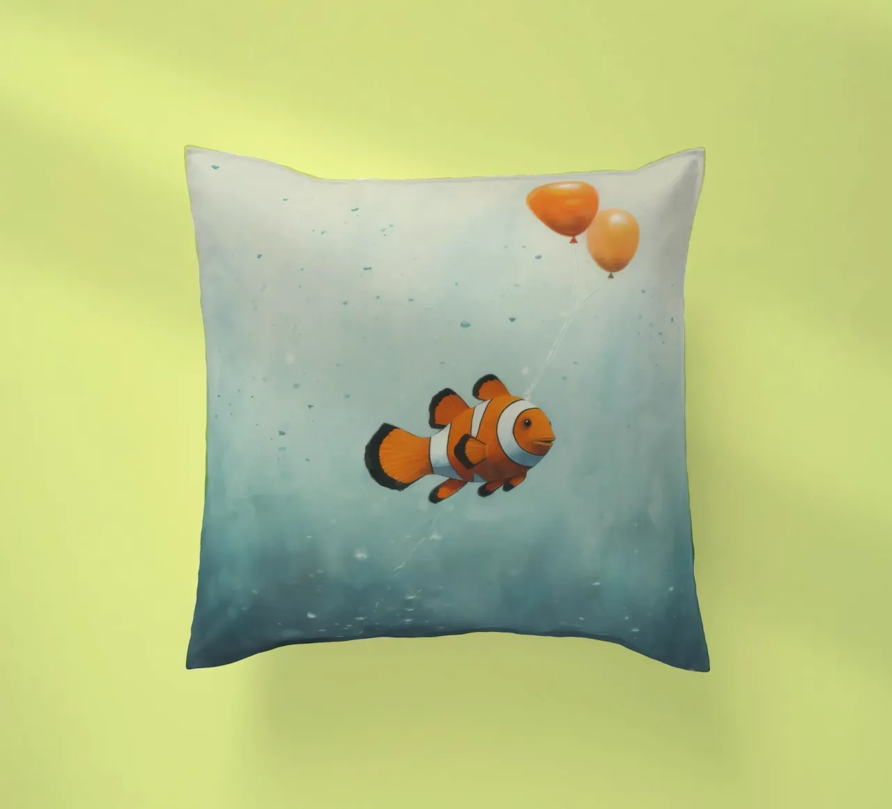 Pesce pagliaccio minimo 2 cuscino da Minimal Animal Art