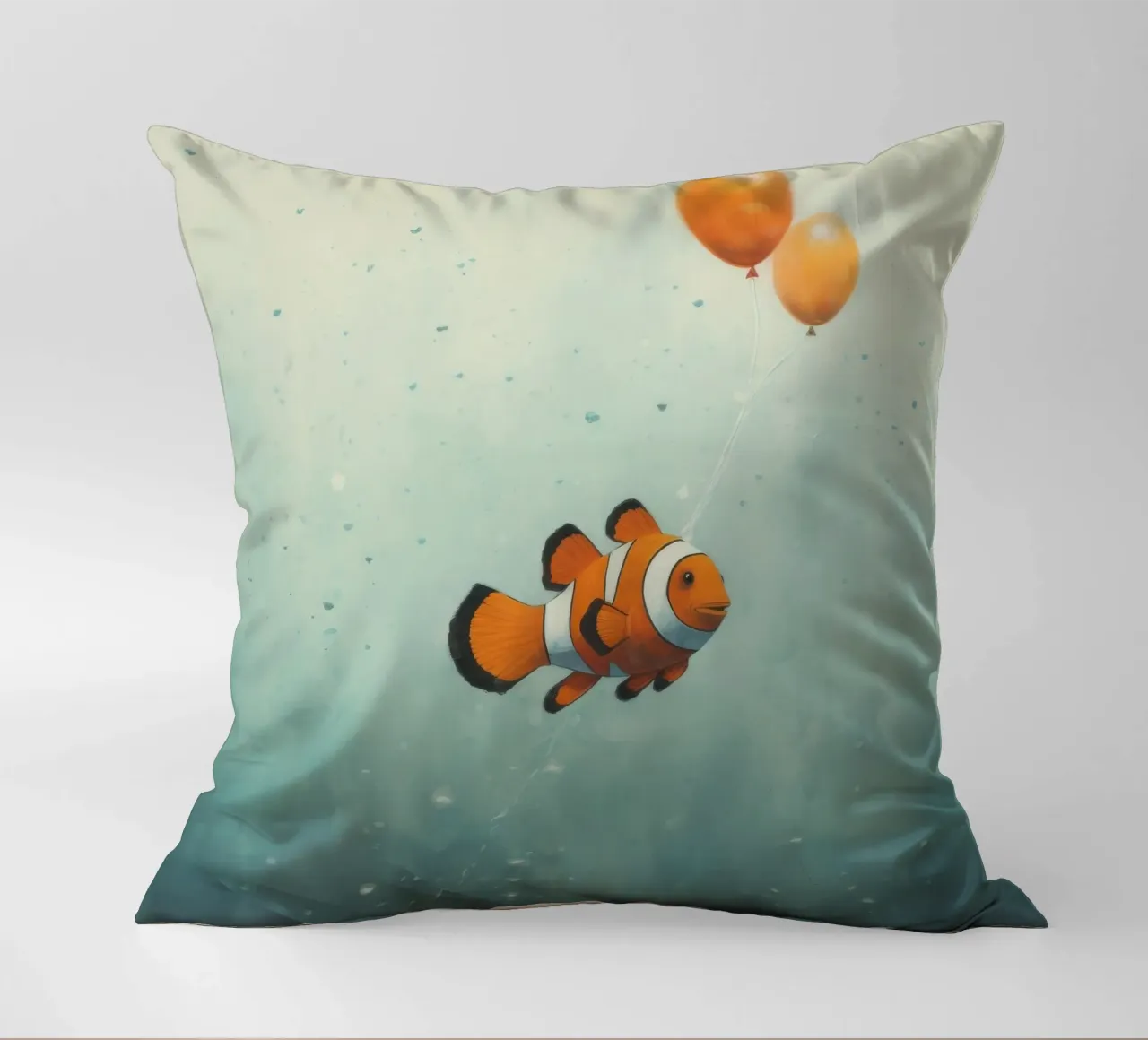 Pesce pagliaccio minimo 2 cuscino da Minimal Animal Art