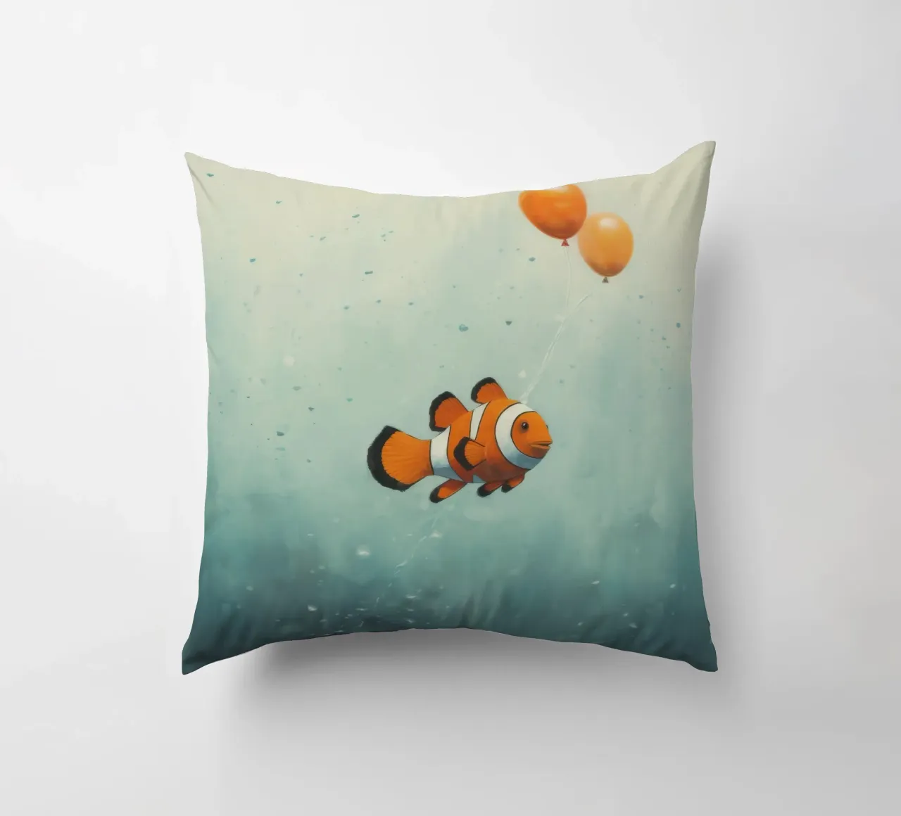 Pesce pagliaccio minimo 2 cuscino da Minimal Animal Art