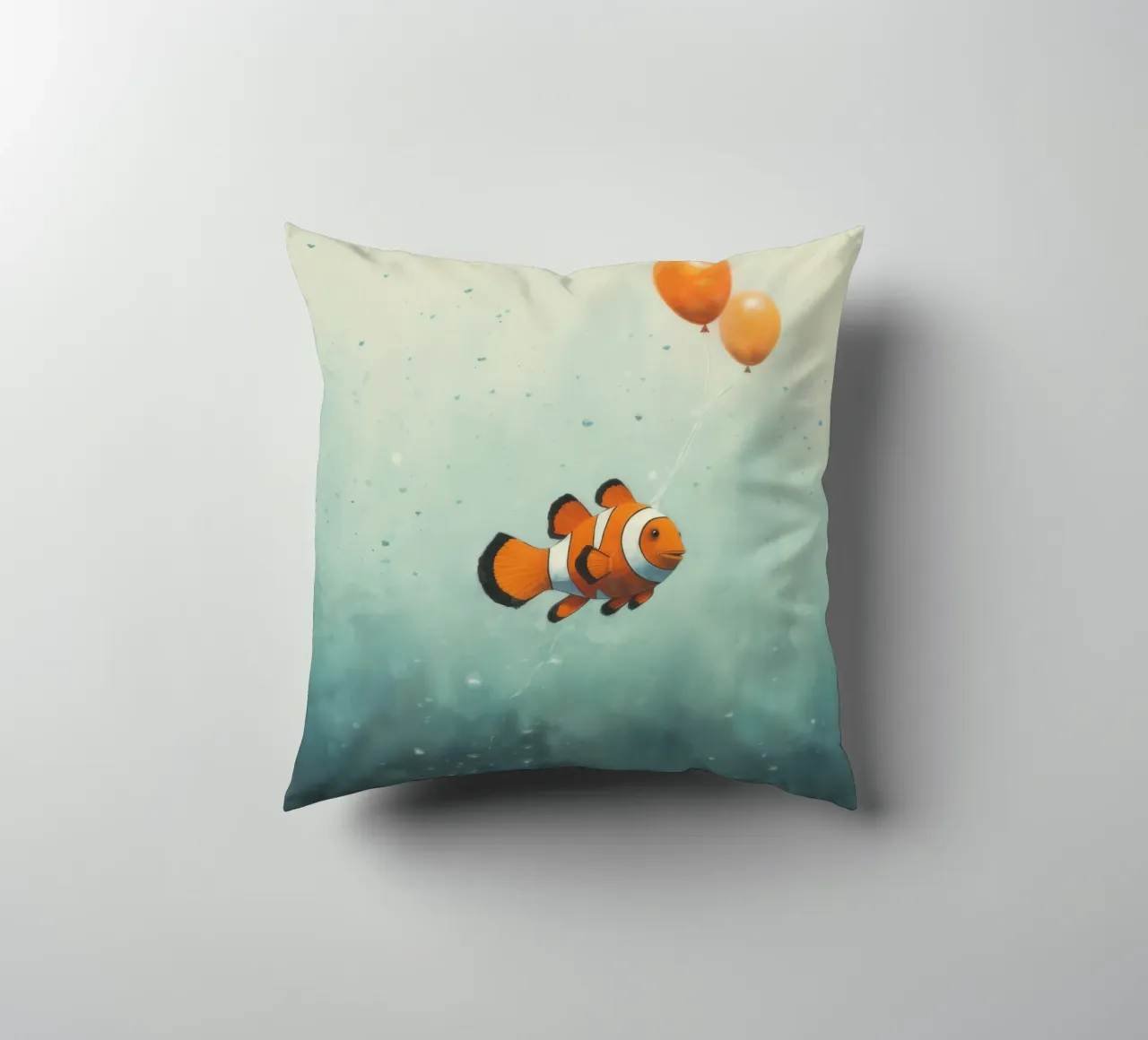Pesce pagliaccio minimo 2 cuscino da Minimal Animal Art
