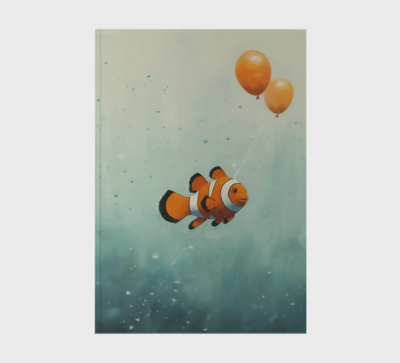 Minimal Clownfish 2 notebook by Minimal Animal Art