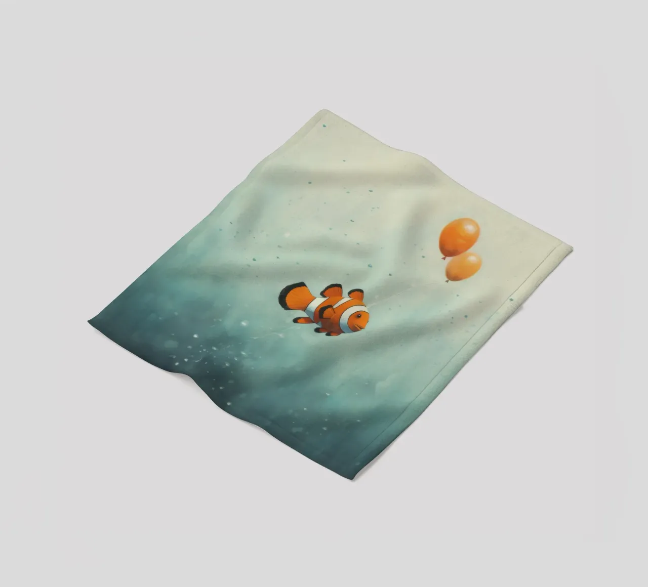 Pesce pagliaccio minimo 2 coperta in pile da Minimal Animal Art