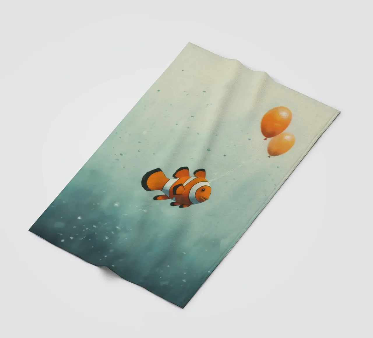 Pesce pagliaccio minimo 2 coperta in pile da Minimal Animal Art