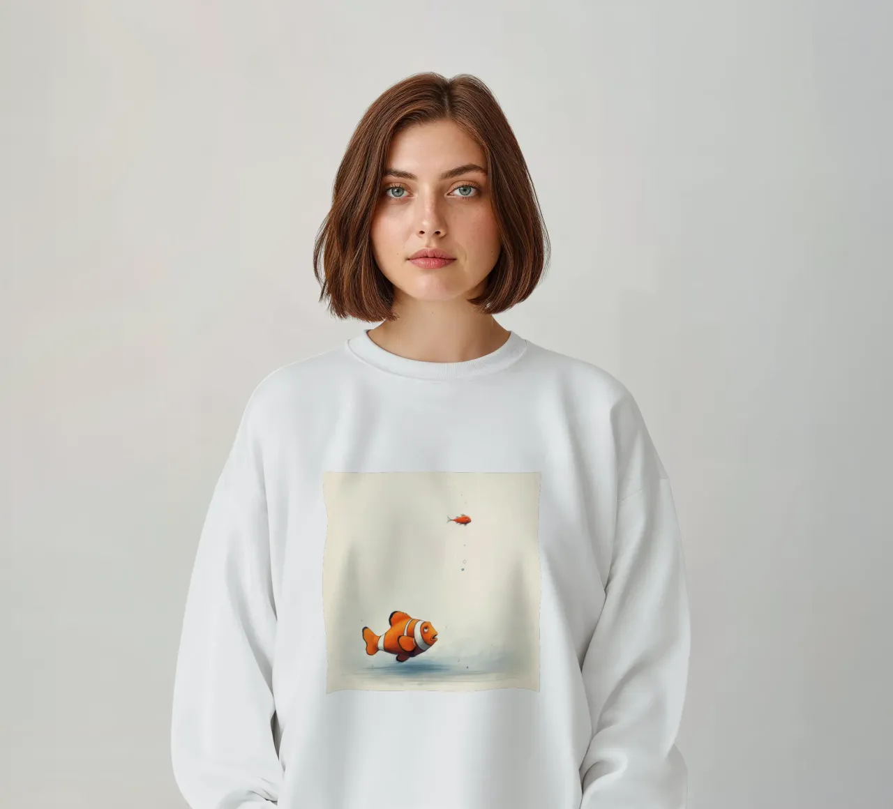 Pesce pagliaccio minimo 3 felpa da Minimal Animal Art