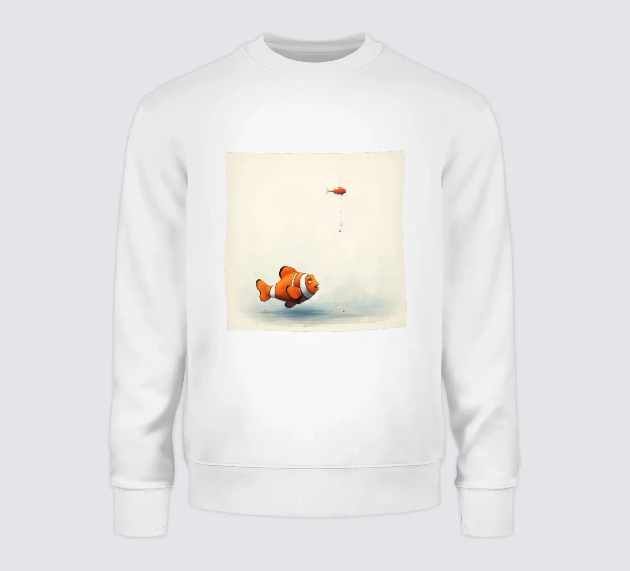 Pesce pagliaccio minimo 3 felpa da Minimal Animal Art