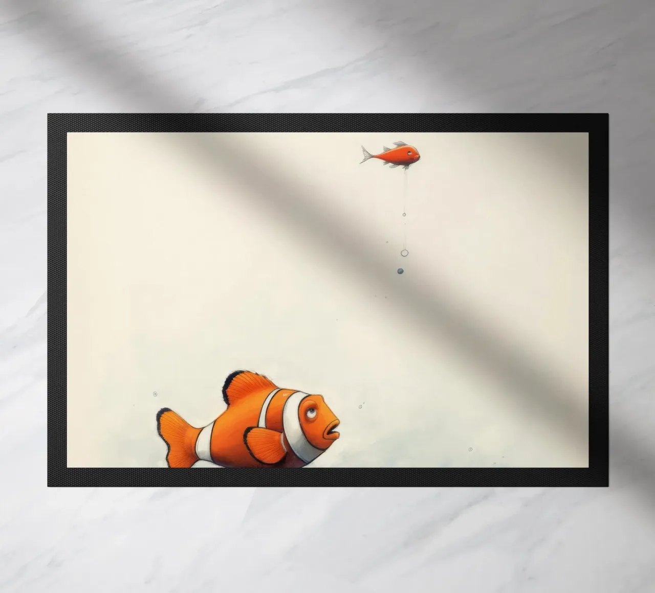 Pesce pagliaccio minimo 3 zerbino da Minimal Animal Art