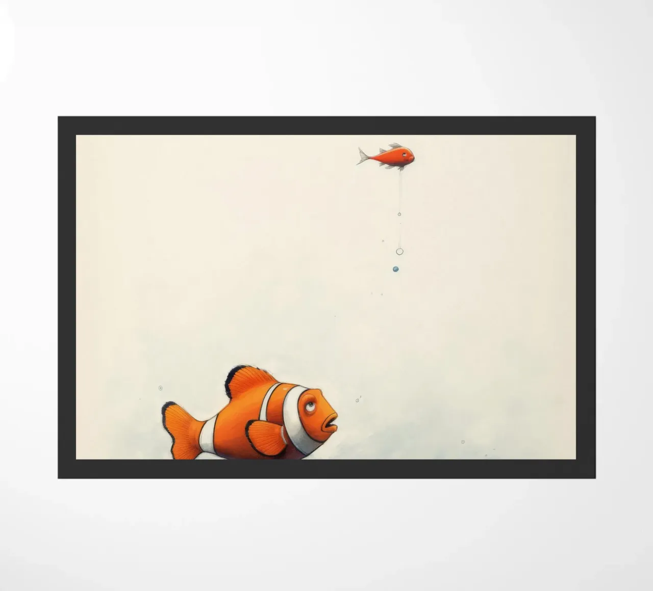Pesce pagliaccio minimo 3 zerbino da Minimal Animal Art