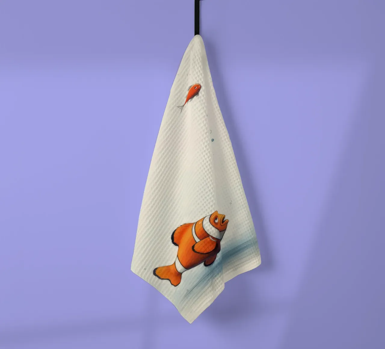Poisson-clown minimal 3 torchon de Minimal Animal Art