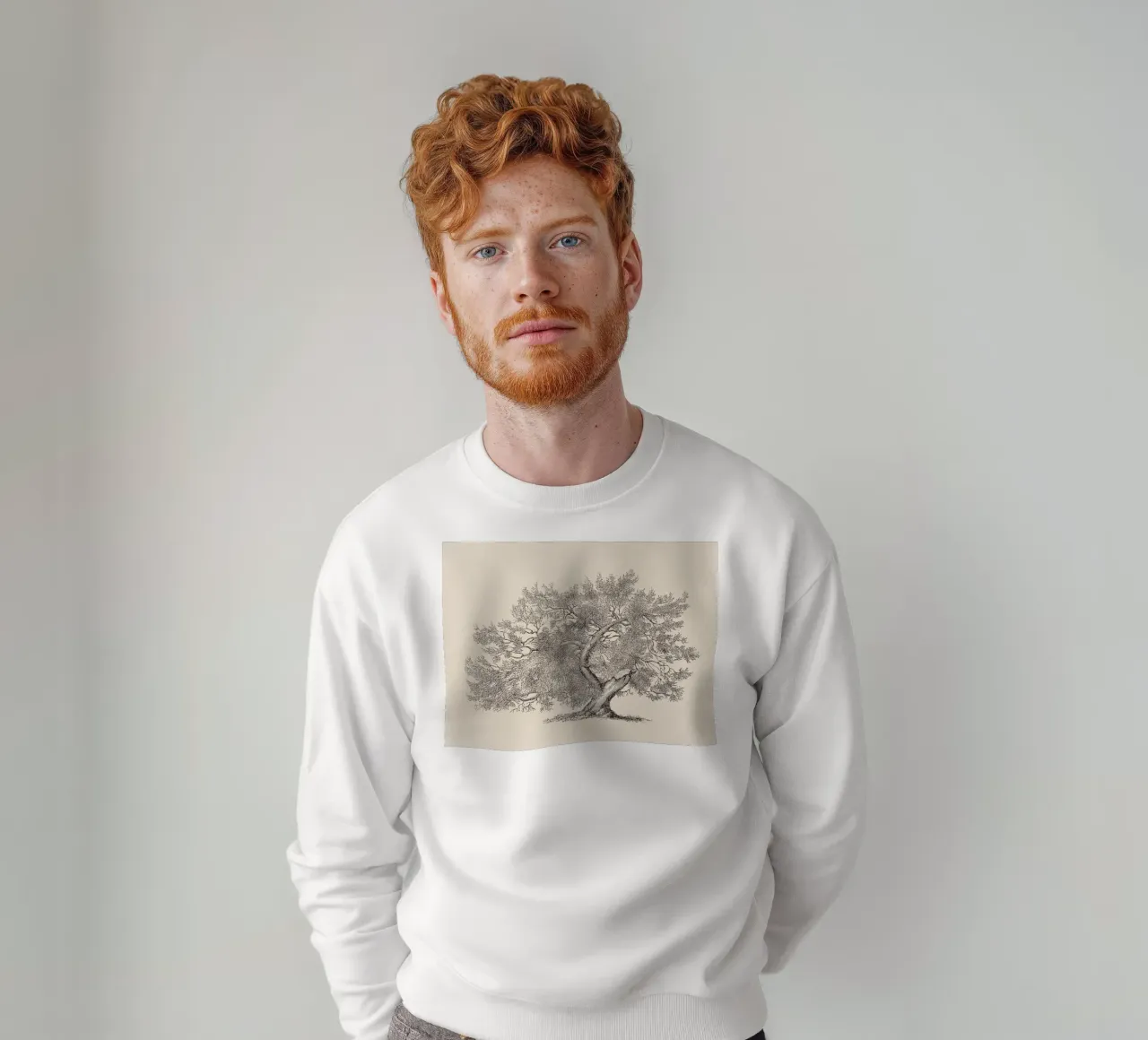 Tree Sketch - Broken Trunk sweatshirt van apoloprints