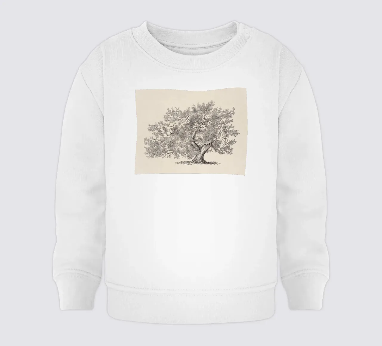 Tree Sketch - Broken Trunk felpa neonato da apoloprints
