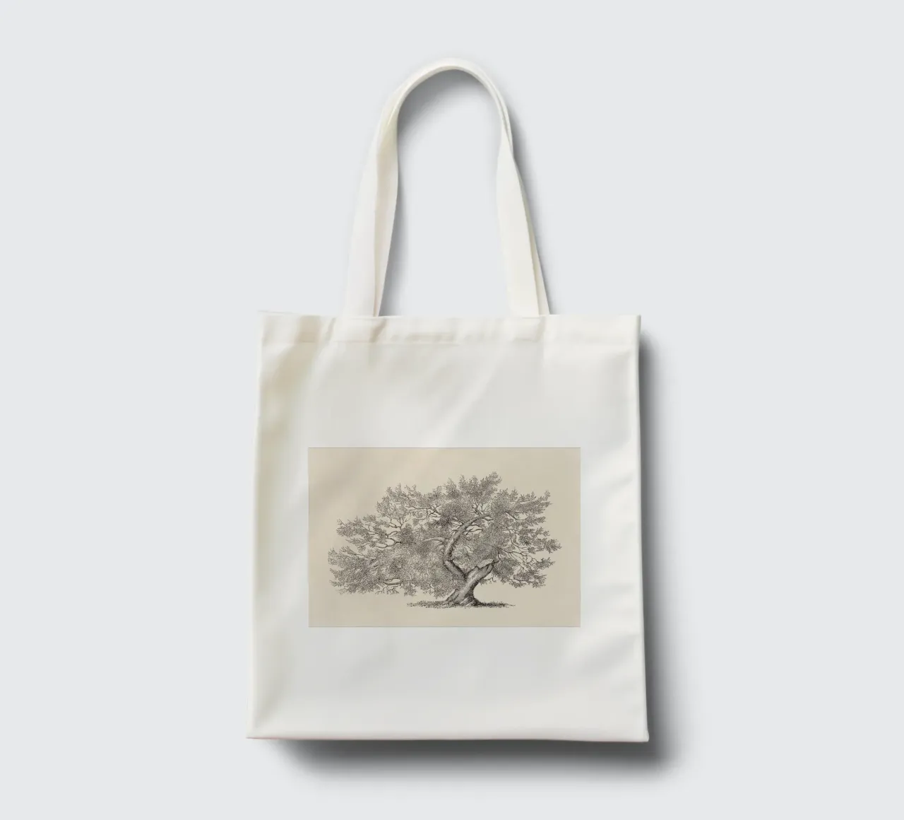 Tree Sketch - Broken Trunk borsa in juta da apoloprints