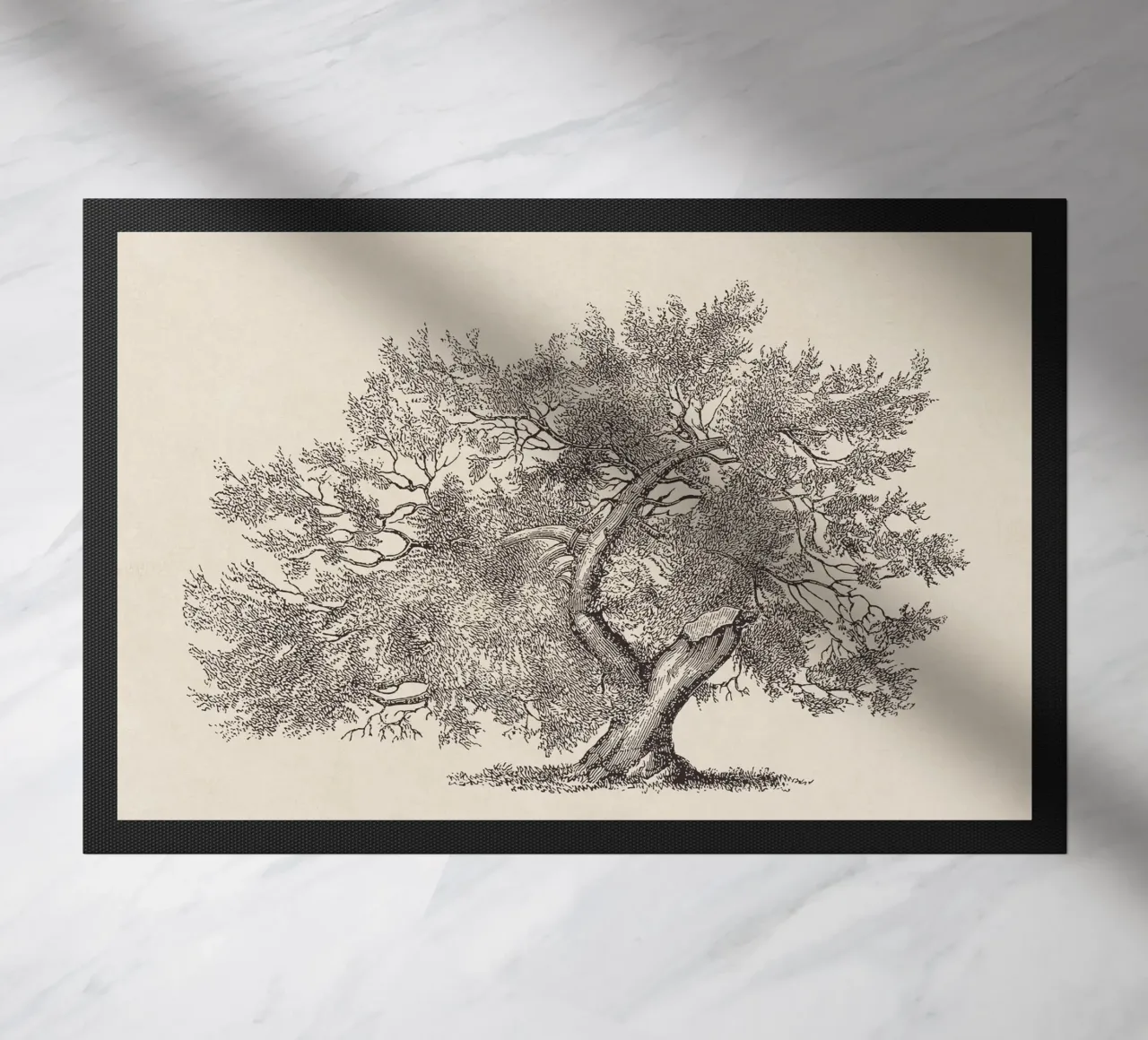Tree Sketch - Broken Trunk deurmat van apoloprints