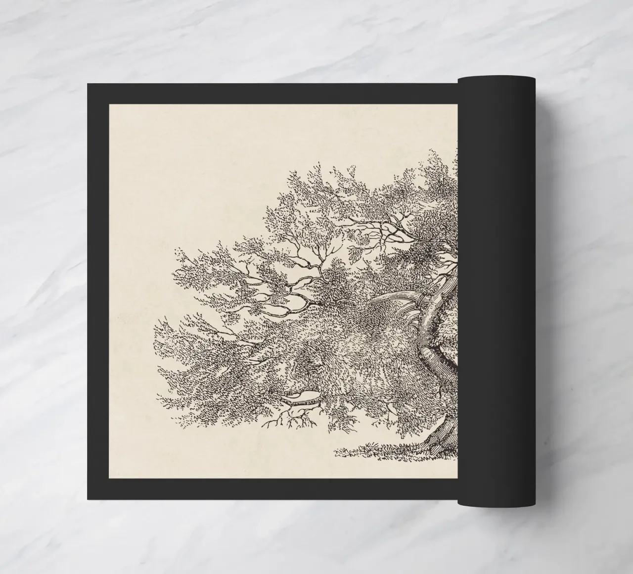 Tree Sketch - Broken Trunk deurmat van apoloprints