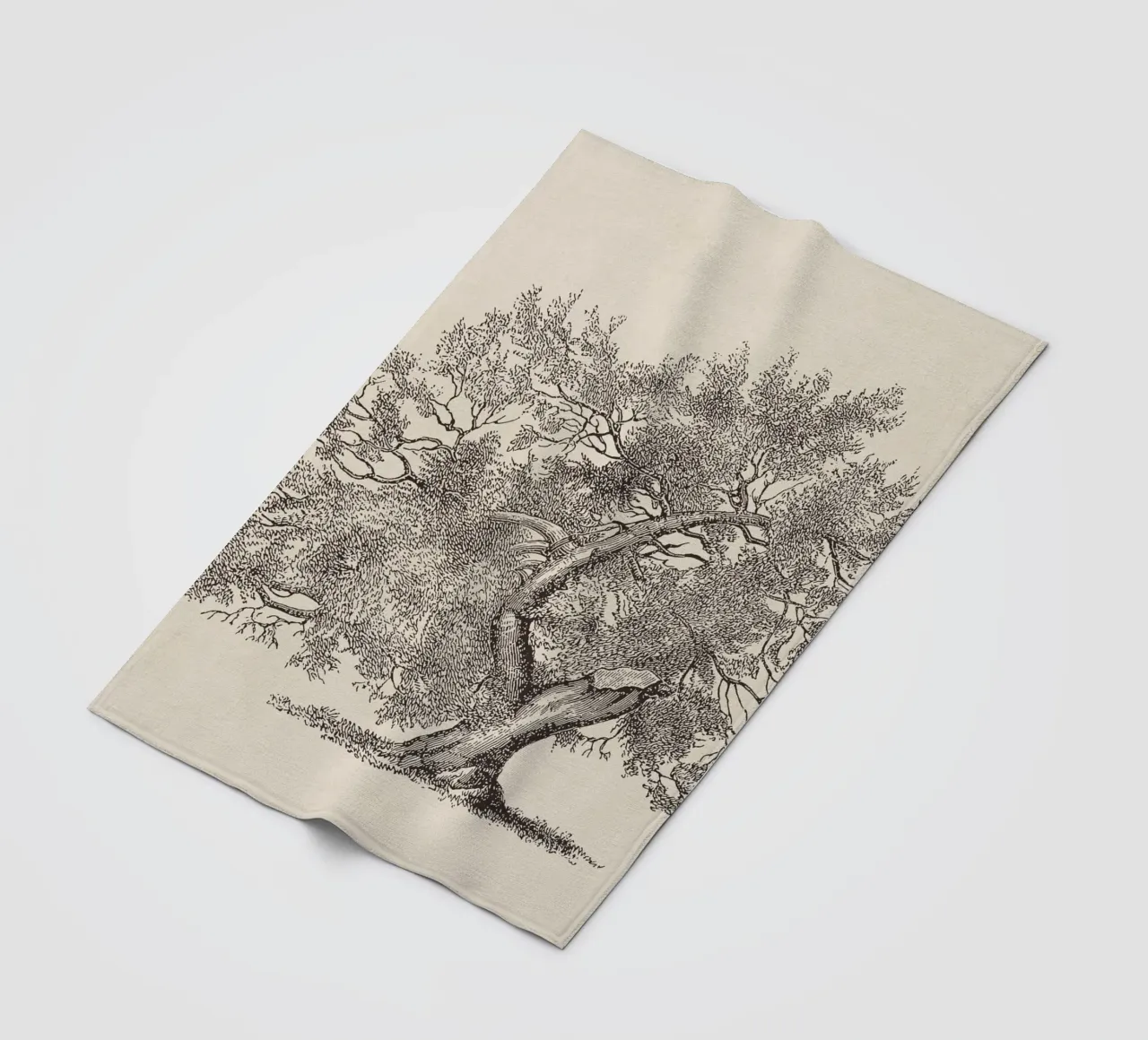 Tree Sketch - Broken Trunk coperta in pile da apoloprints