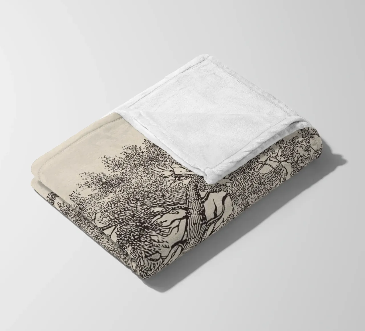 Tree Sketch - Broken Trunk coperta in pile da apoloprints