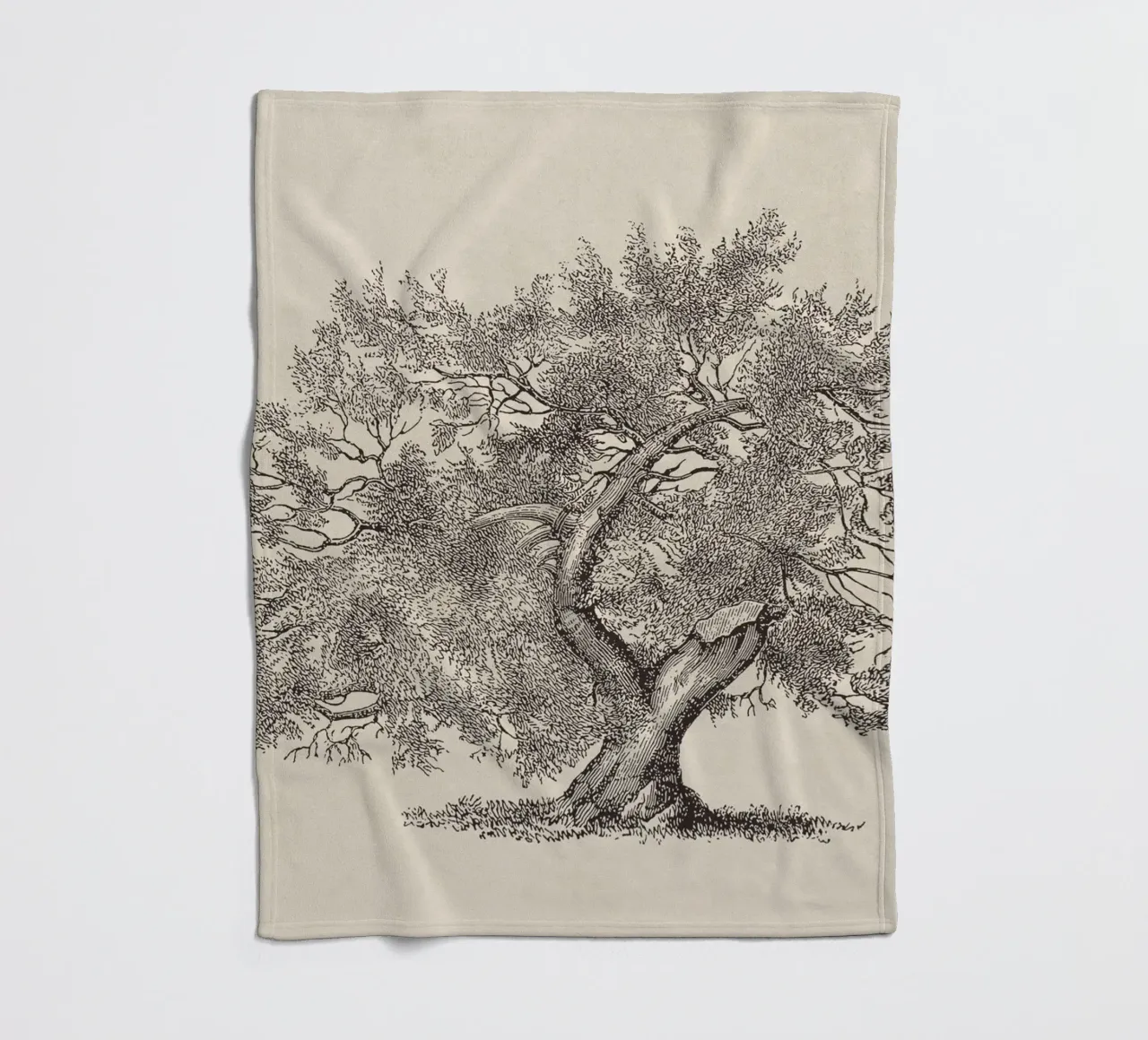 Tree Sketch - Broken Trunk coperta in pile da apoloprints