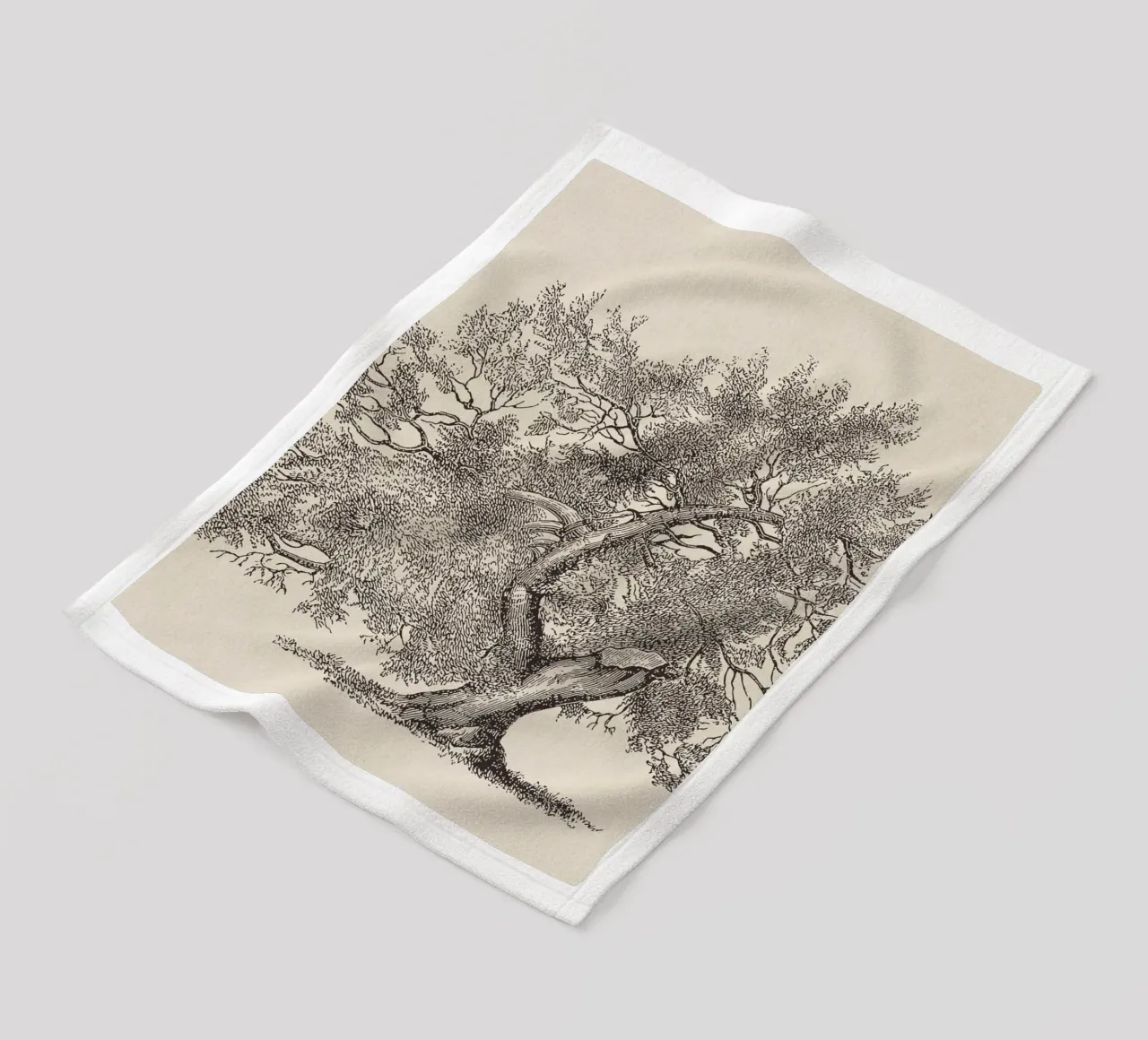 Tree Sketch - Broken Trunk coperta in pile da apoloprints