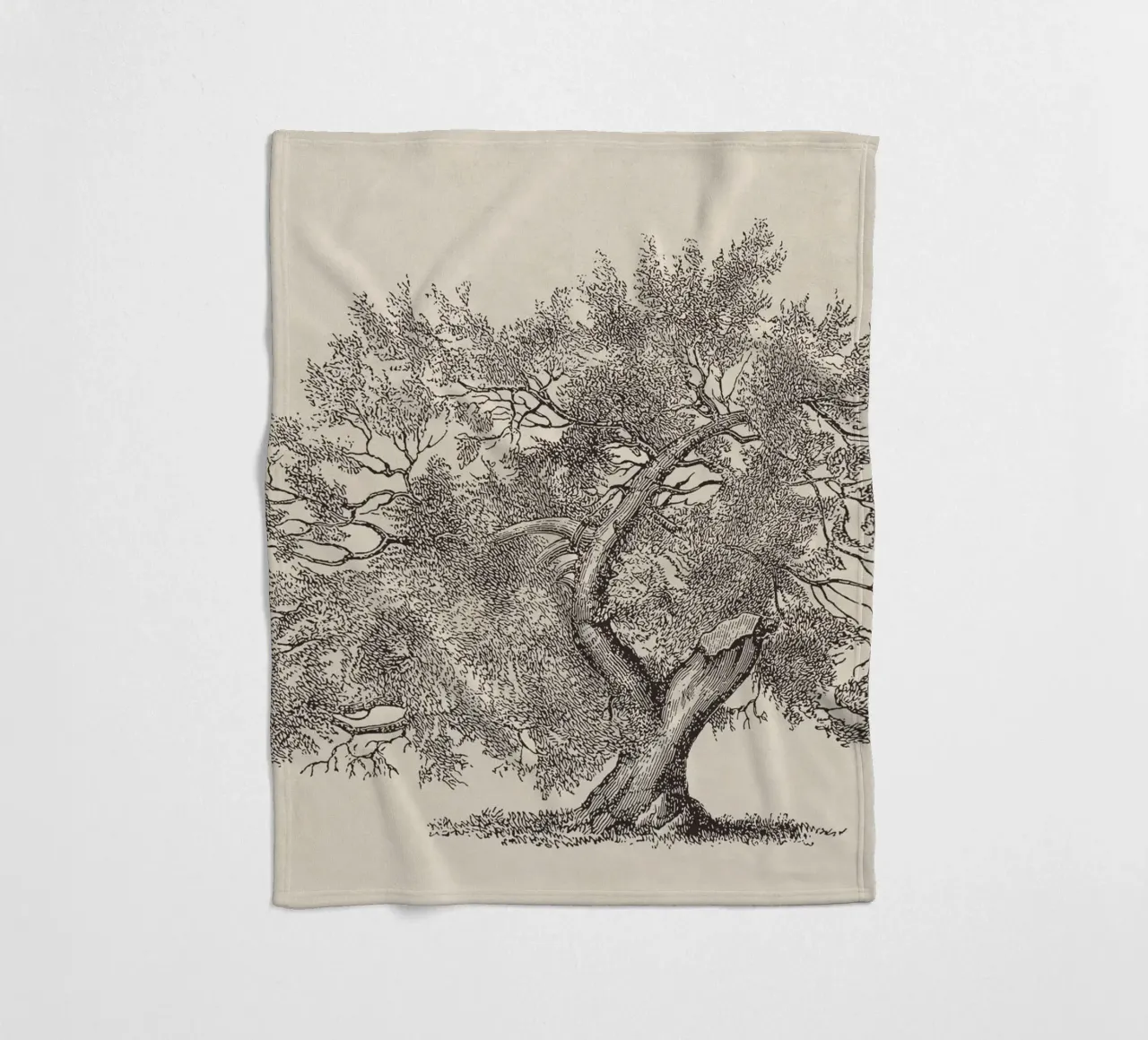 Tree Sketch - Broken Trunk coperta in pile da apoloprints