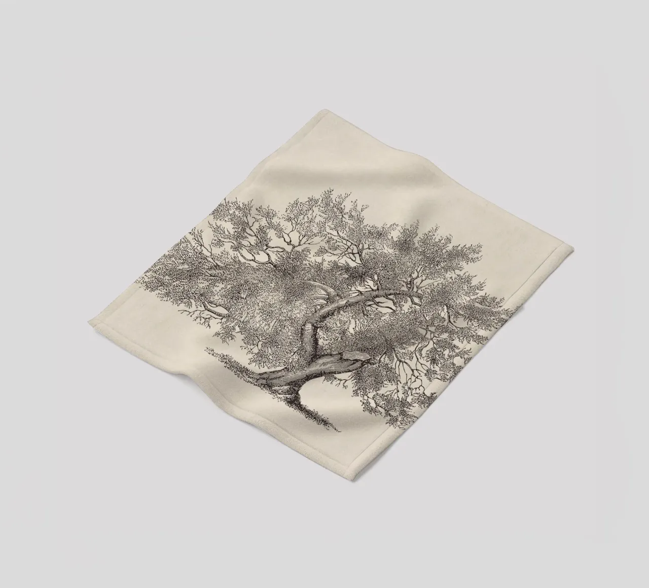 Tree Sketch - Broken Trunk coperta in pile da apoloprints