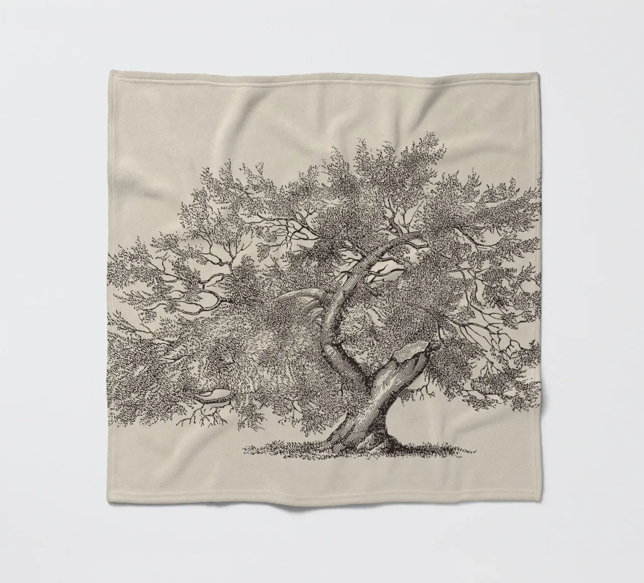 Tree Sketch - Broken Trunk coperta in pile da apoloprints