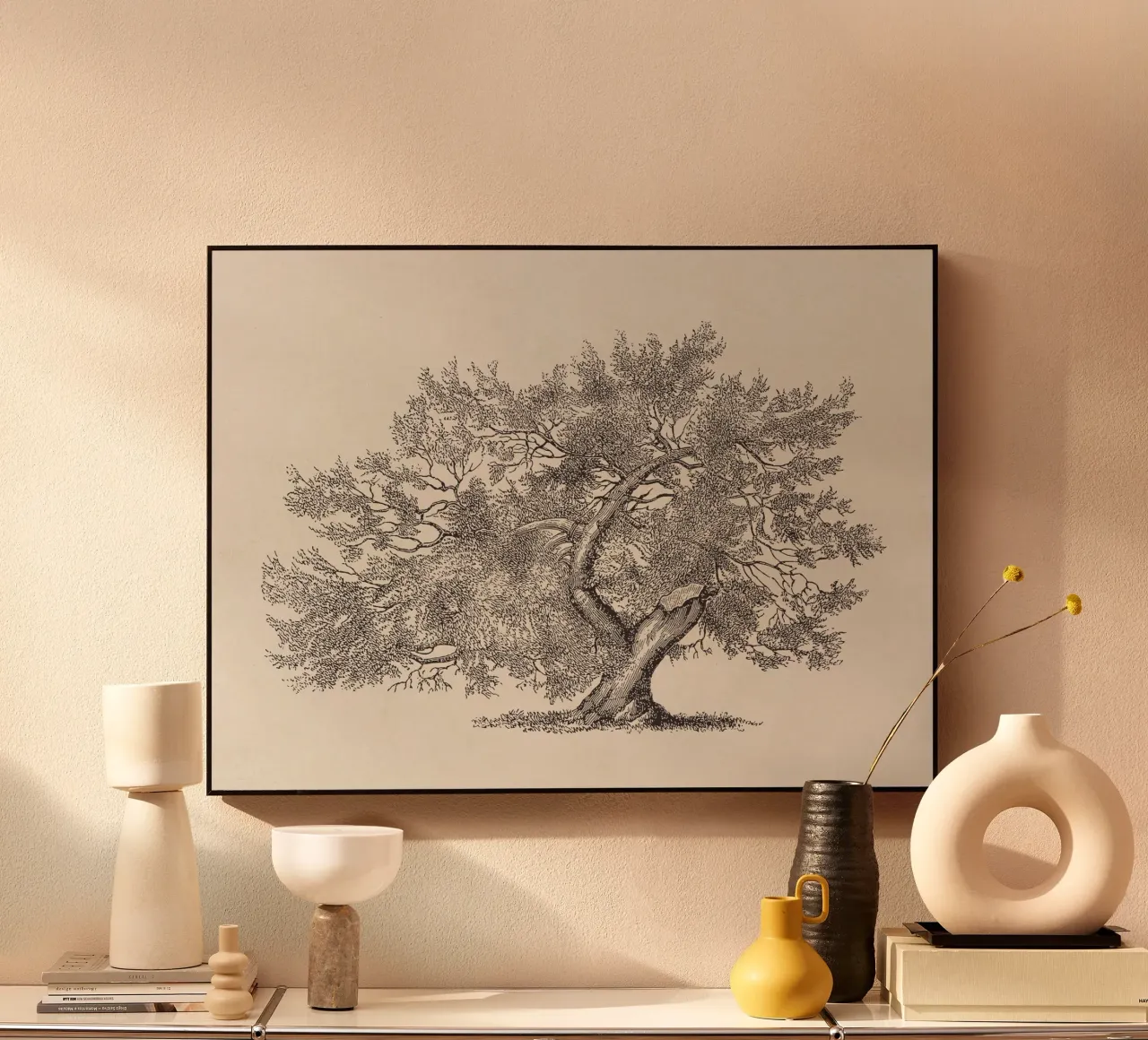 Tree Sketch - Broken Trunk alluminio dibond da apoloprints