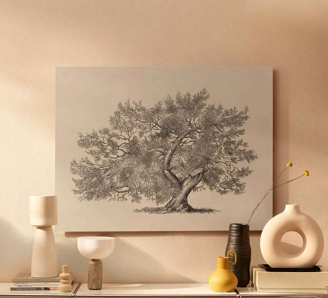 Tree Sketch - Broken Trunk alluminio dibond da apoloprints
