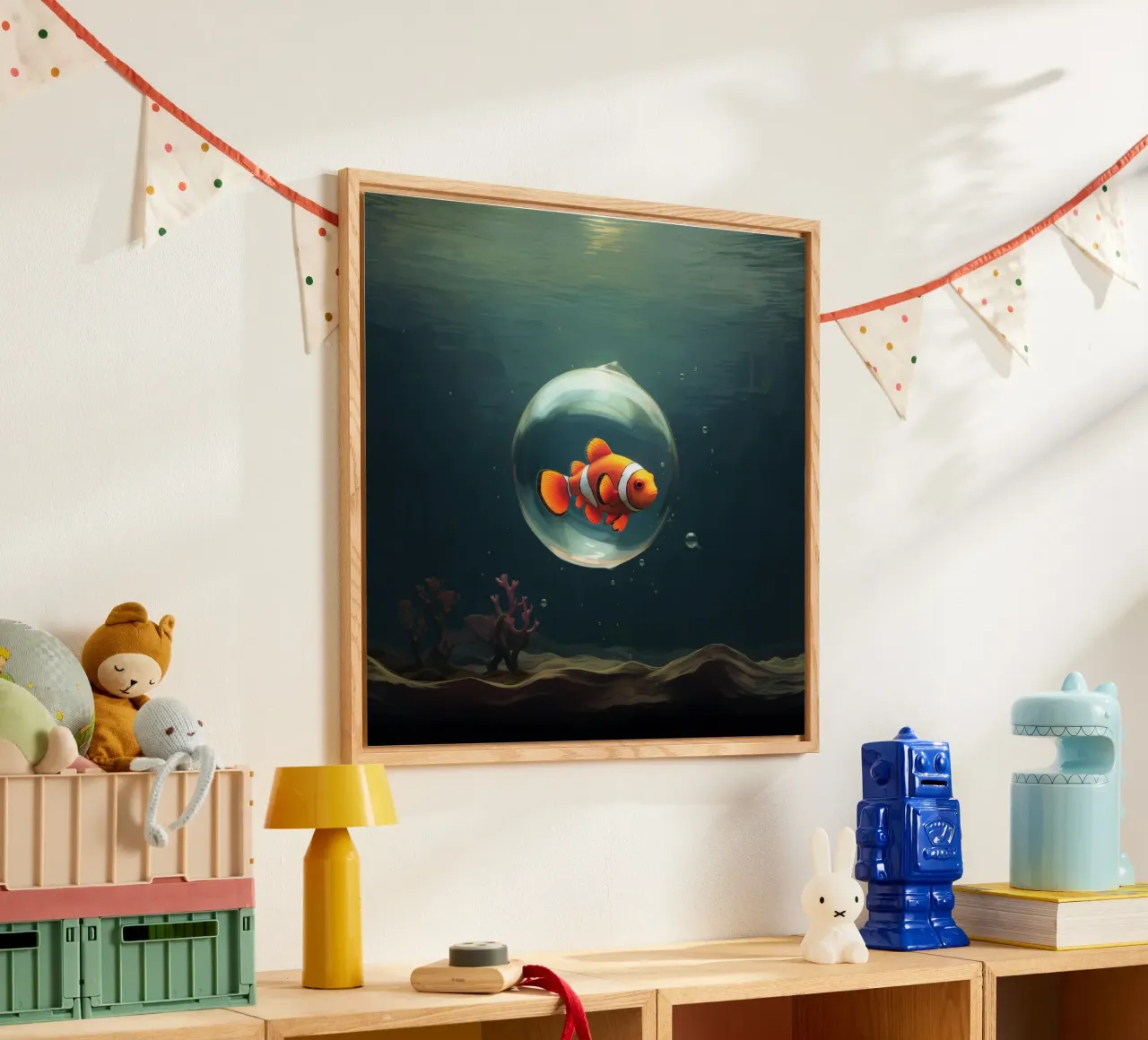 Pesce pagliaccio minimo 1 plexiglass da Minimal Animal Art