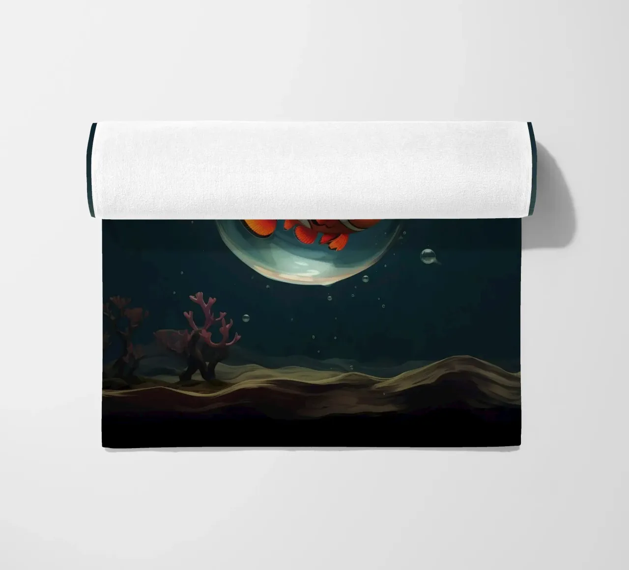 Pesce pagliaccio minimo 1 telo mare da Minimal Animal Art