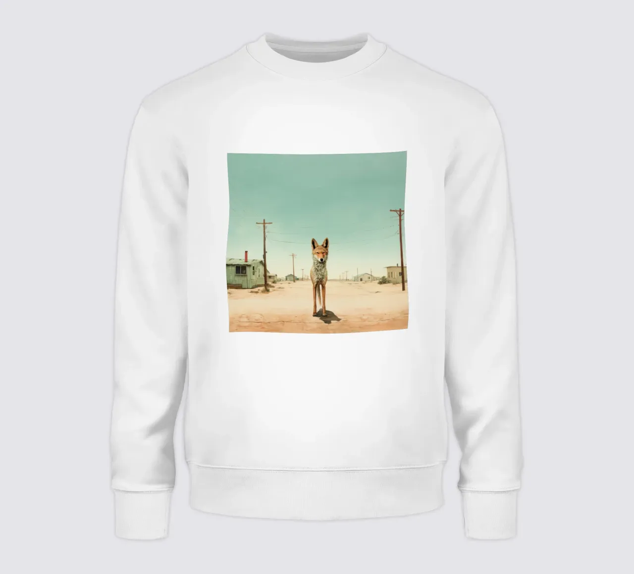 Minimal Kojote 2 Sweatshirt von Minimal Animal Art
