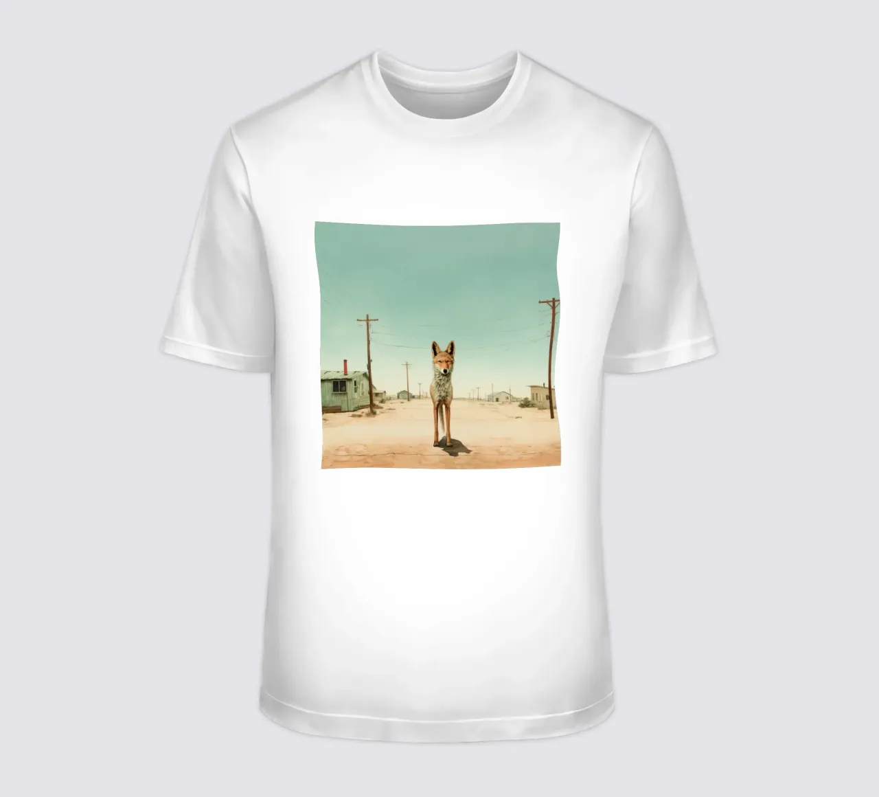 Coyote minimo 2 t-shirt da Minimal Animal Art