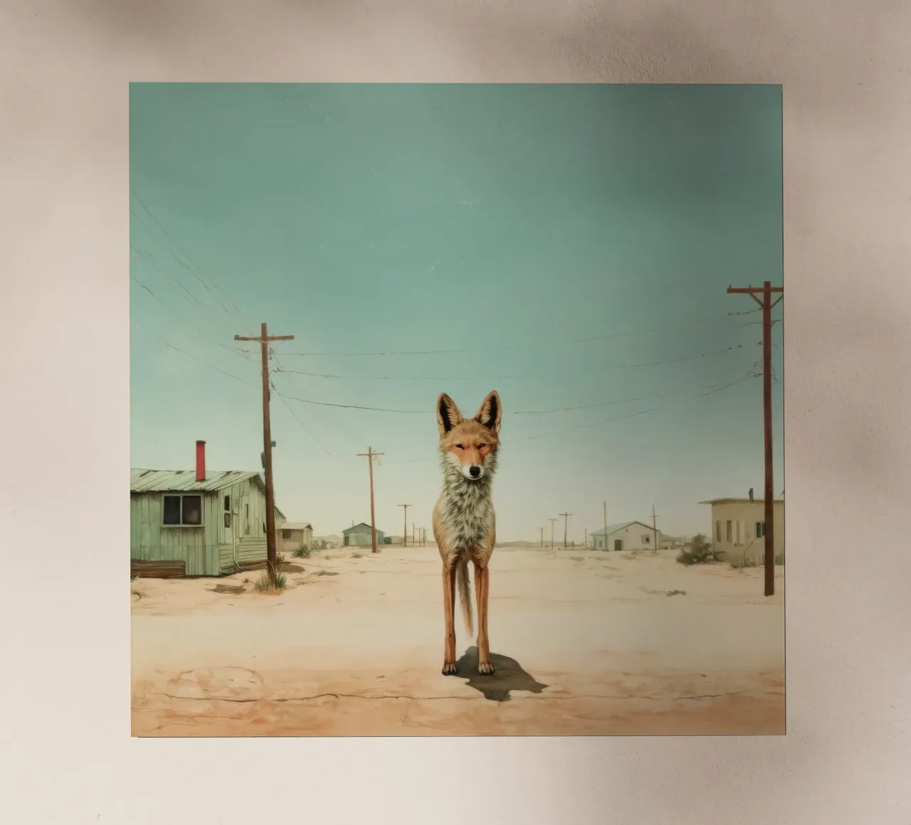 Coyote minimo 2 pellicola backlit da Minimal Animal Art