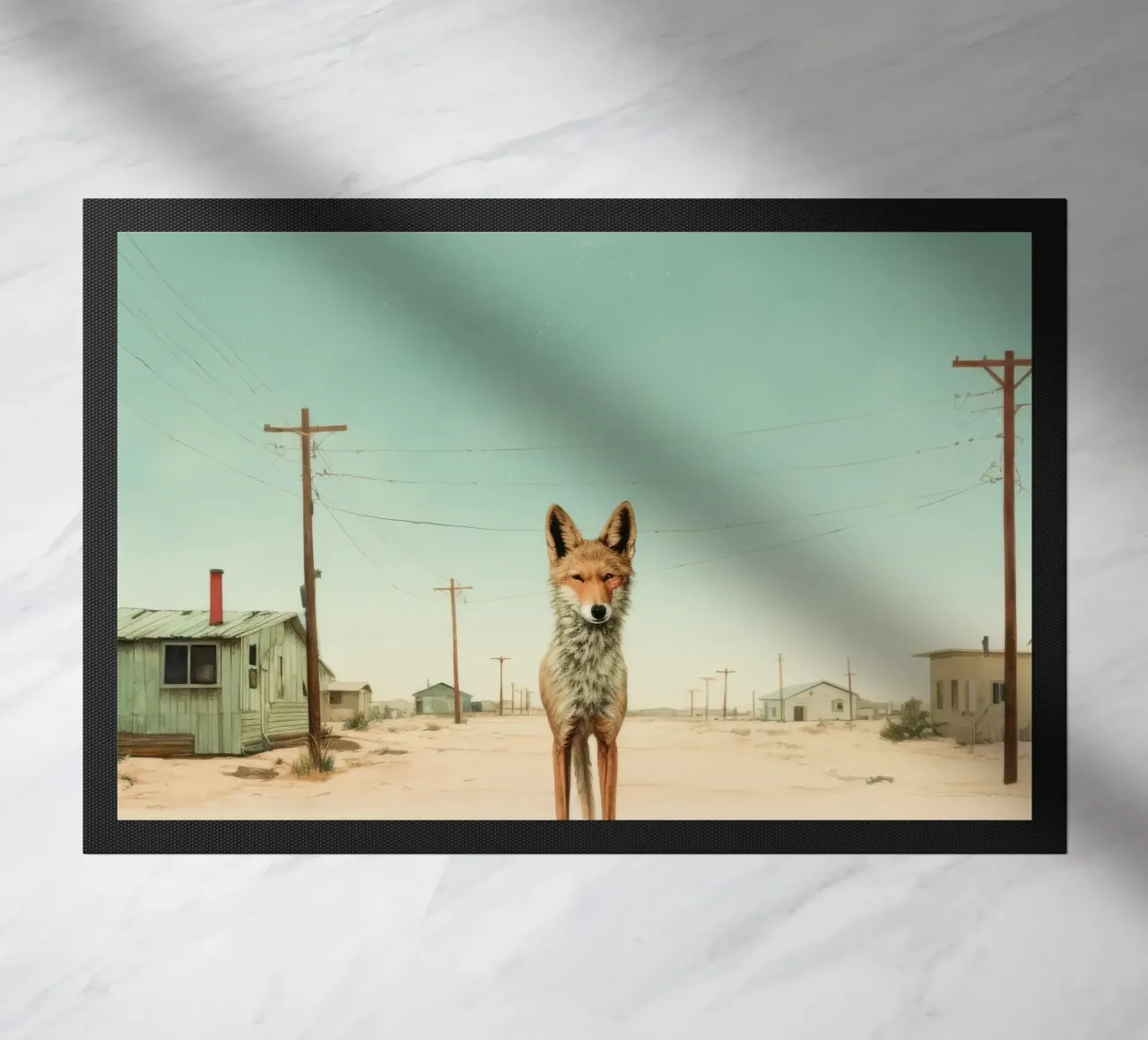 Coyote minimo 2 zerbino da Minimal Animal Art