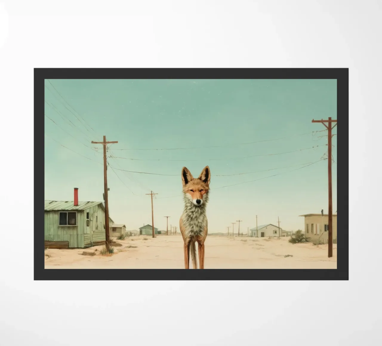 Coyote minimo 2 zerbino da Minimal Animal Art