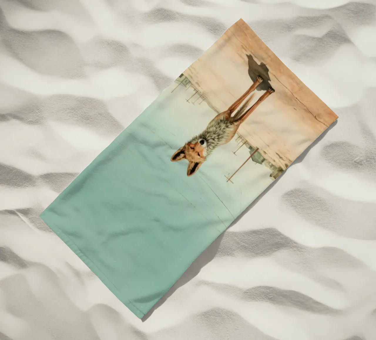 Coyote minimo 2 telo mare da Minimal Animal Art