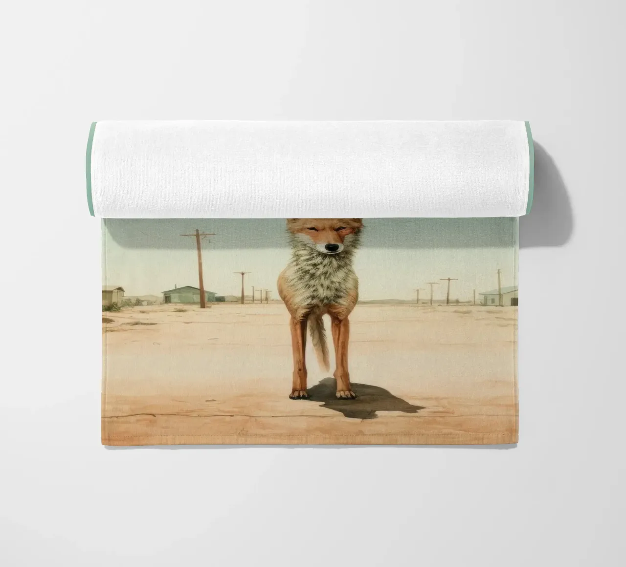 Coyote minimo 2 telo mare da Minimal Animal Art